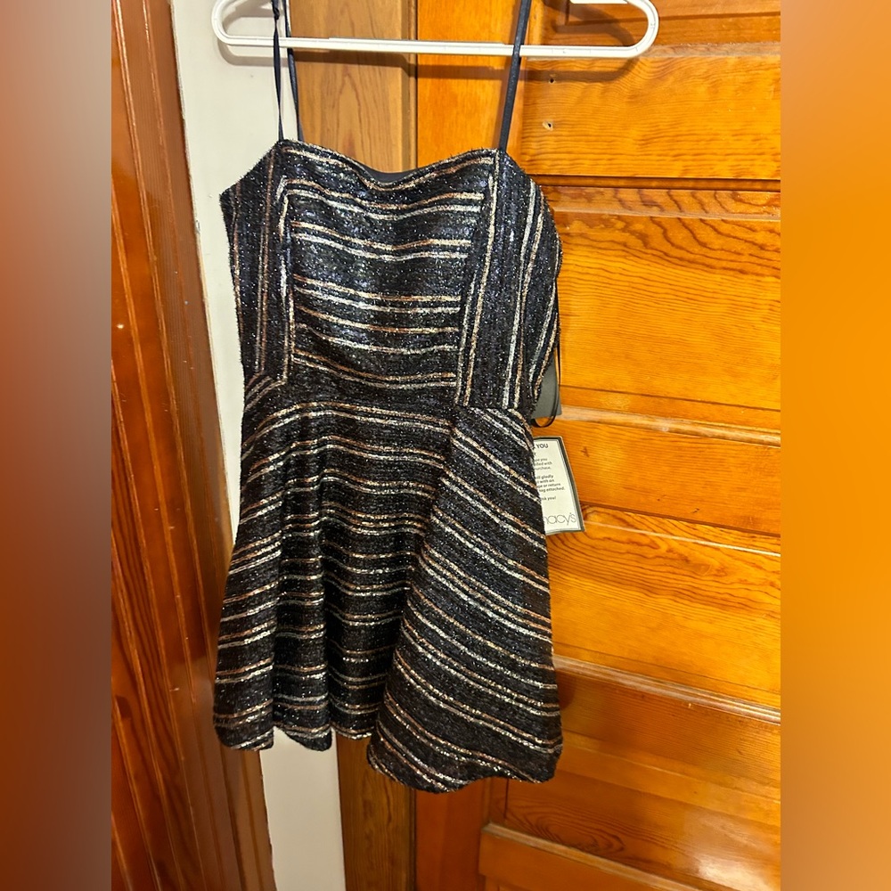 Blue and pink hoco dress